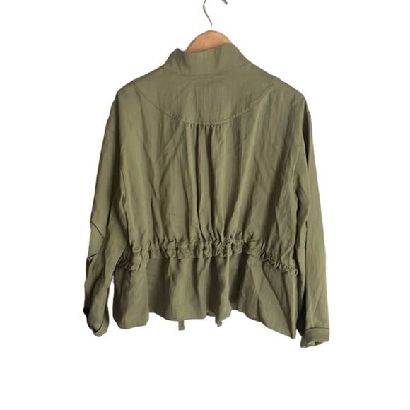 By Anthropologie Oversized Utility Jacket Moss - Picture 3 of 15